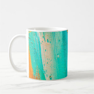 Handgemalte Ölgemälde. Abstrakter Kunsthintergrund Kaffeetasse