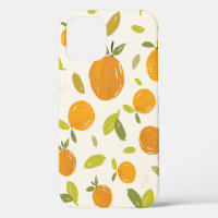 Handgemalte Orangen Obst nahtloses Musterdesign