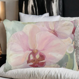 Handgemalte orchid-orchid-elegante Pastellfarben Dekokissen