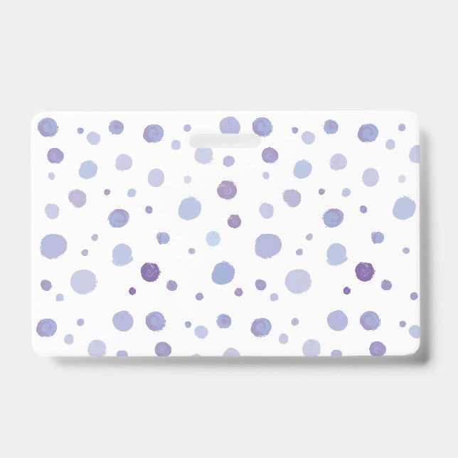 handgemalte Polka Punkte Ausweis (Vorderseite)