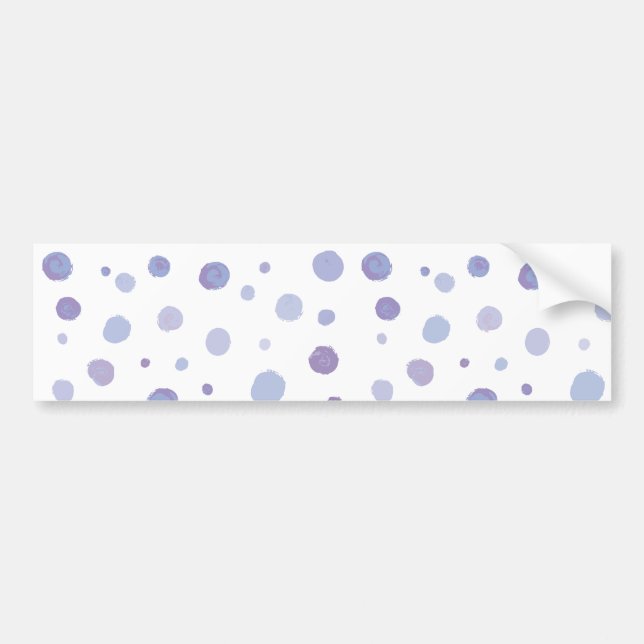 handgemalte Polka Punkte Autoaufkleber (Vorne)