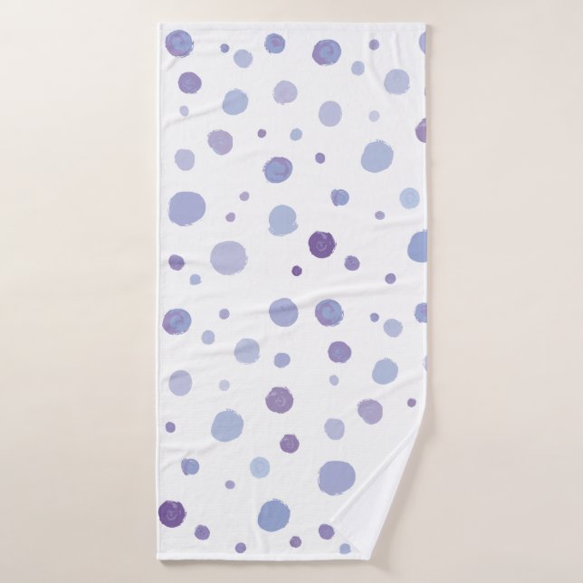 handgemalte Polka Punkte Badehandtuch (Badehandtuch)