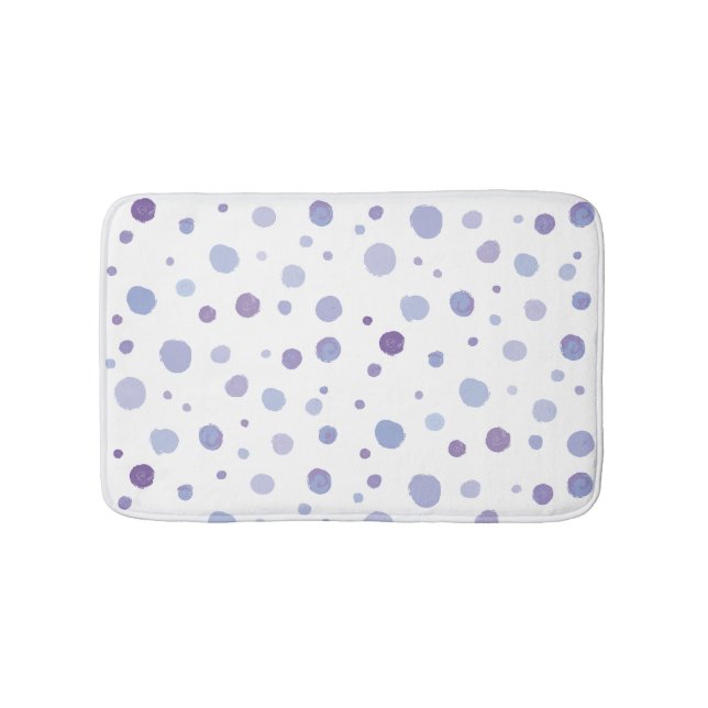 handgemalte Polka Punkte Badematte (Vorderseite)