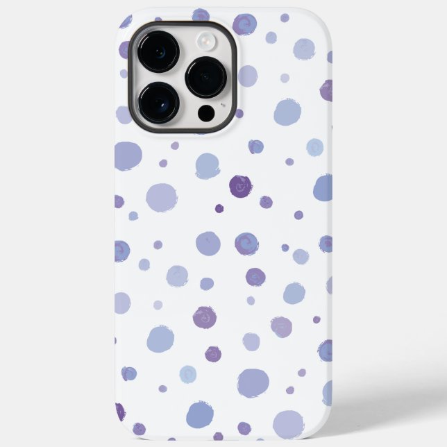handgemalte Polka Punkte Case-Mate iPhone 14 Pro Max Hülle (Rückseite)