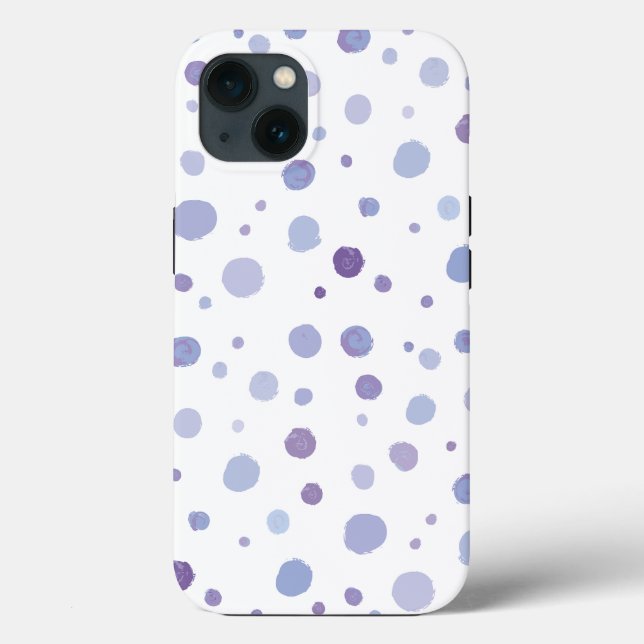 handgemalte Polka Punkte Case-Mate iPhone Hülle (Rückseite)