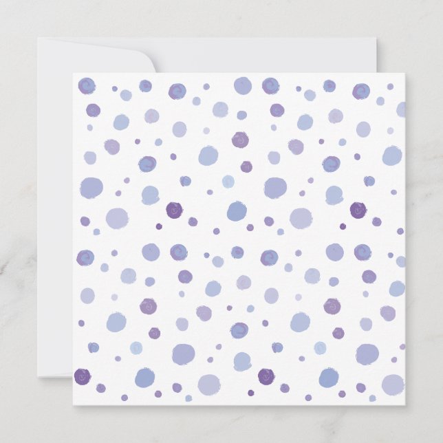 handgemalte Polka Punkte Einladung (Vorderseite)