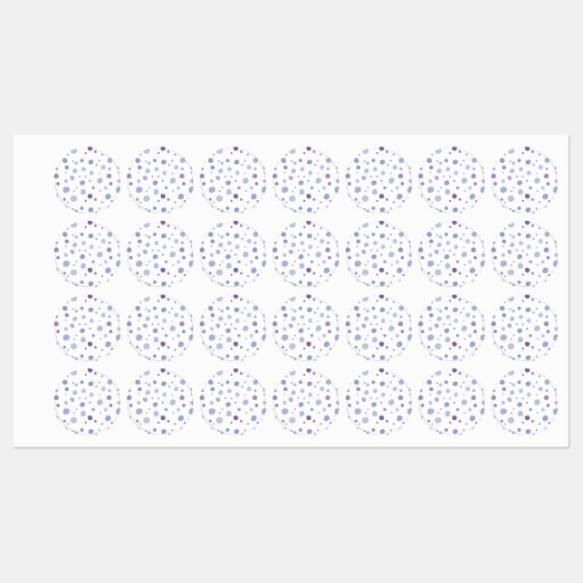 handgemalte Polka Punkte Etiketten (Blatt)