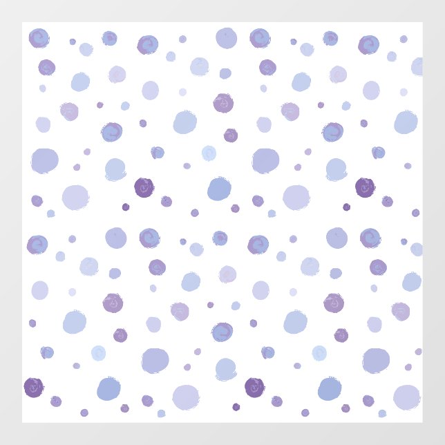 handgemalte Polka Punkte Fensteraufkleber (Blatt)