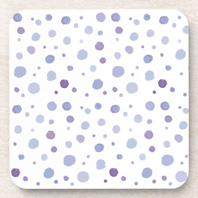 handgemalte Polka Punkte Getränkeuntersetzer (Vorderseite)