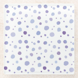 handgemalte Polka Punkte Glasuntersetzer