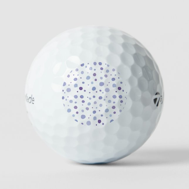 handgemalte Polka Punkte Golfball (Vorderseite)