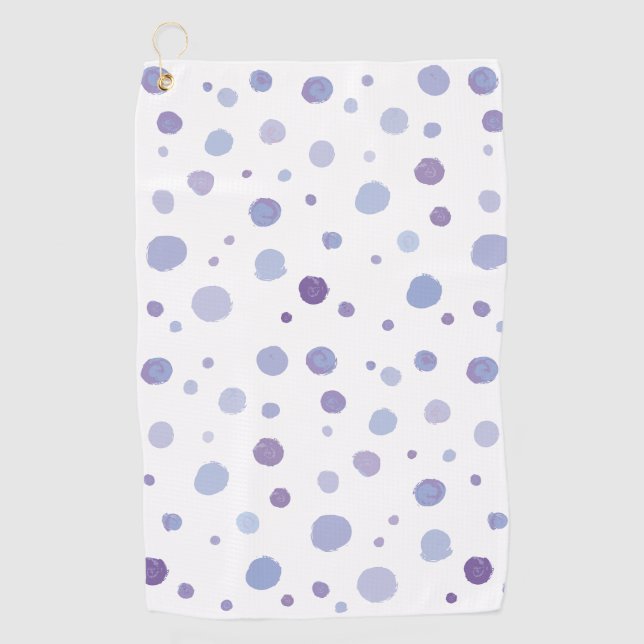 handgemalte Polka Punkte Golfhandtuch (Vorderseite)