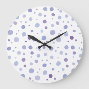 handgemalte Polka Punkte Große Wanduhr