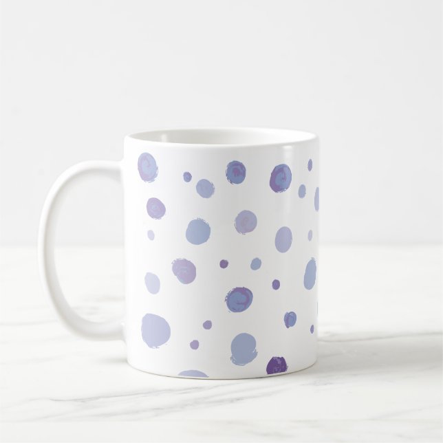 handgemalte Polka Punkte Kaffeetasse (Links)