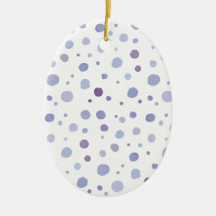 handgemalte Polka Punkte Keramik Ornament