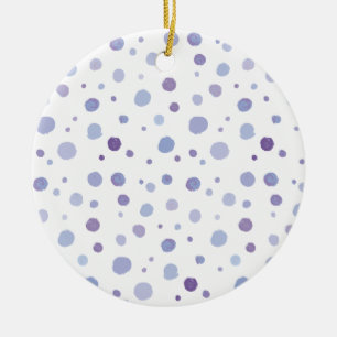 handgemalte Polka Punkte Keramik Ornament