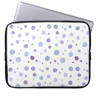 handgemalte Polka Punkte Laptopschutzhülle