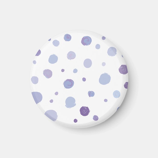 handgemalte Polka Punkte Magnet (Vorne)