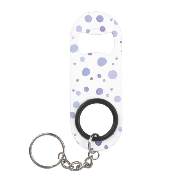 handgemalte Polka Punkte Mini Flaschenöffner (Vorderseite)