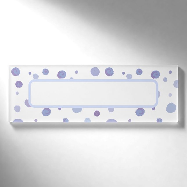 handgemalte Polka Punkte Namenschild (Vorderseite)