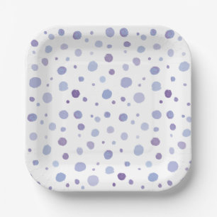handgemalte Polka Punkte Pappteller