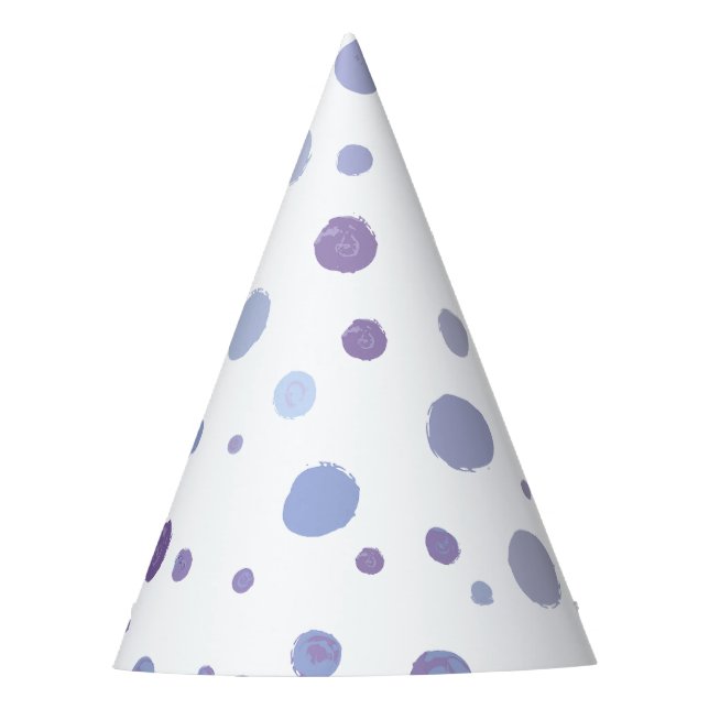 handgemalte Polka Punkte Partyhütchen (Vorderseite)