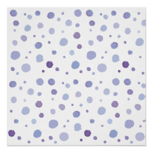 handgemalte Polka Punkte Poster