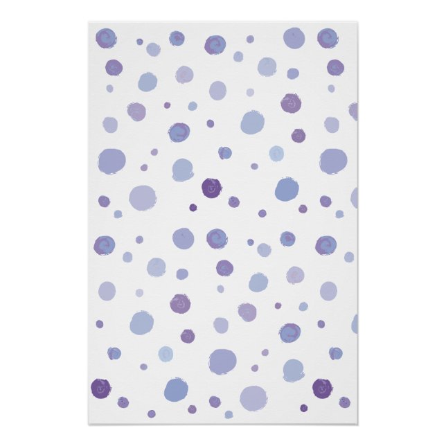 handgemalte Polka Punkte Poster (Vorderseite)