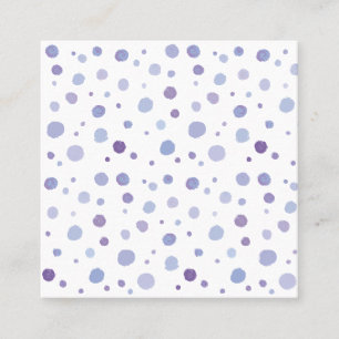 handgemalte Polka Punkte Quadratische Visitenkarte