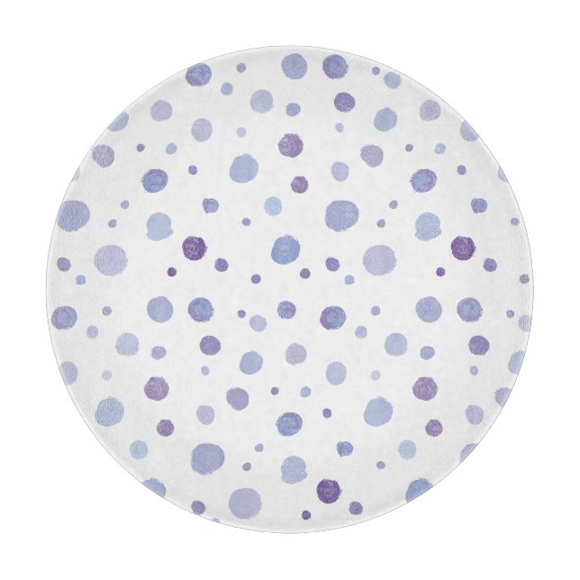 handgemalte Polka Punkte Schneidebrett (Vorderseite)