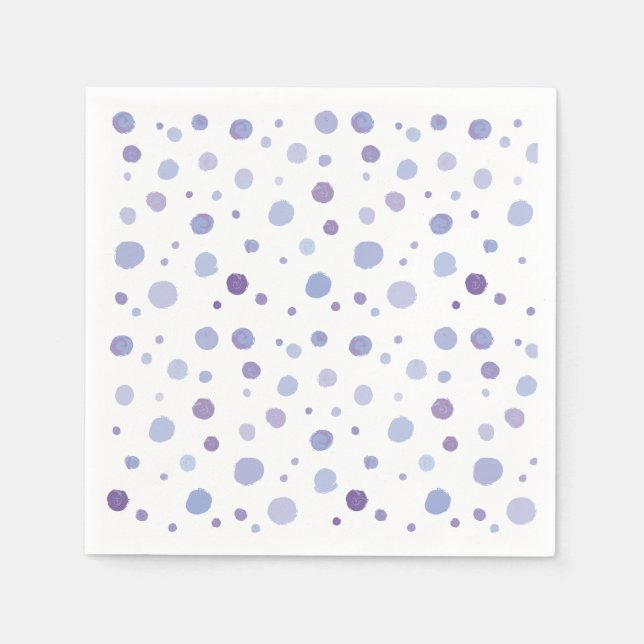 handgemalte Polka Punkte Serviette (Vorderseite)