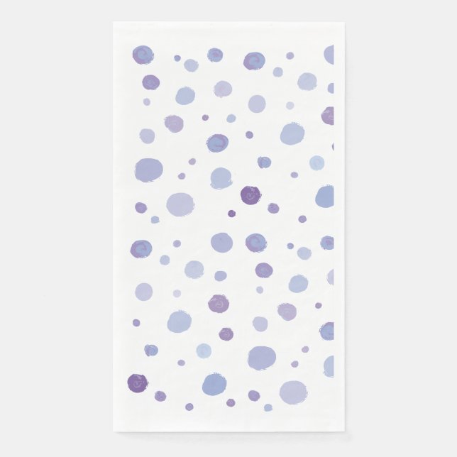handgemalte Polka Punkte Serviette (Vorderseite)