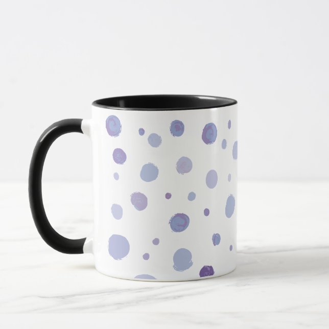 handgemalte Polka Punkte Tasse (Links)