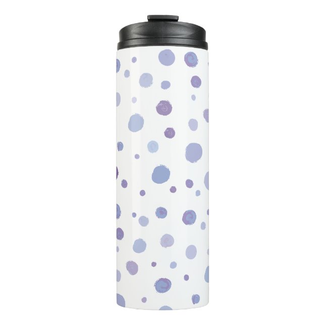 handgemalte Polka Punkte Thermosbecher (Vorderseite)