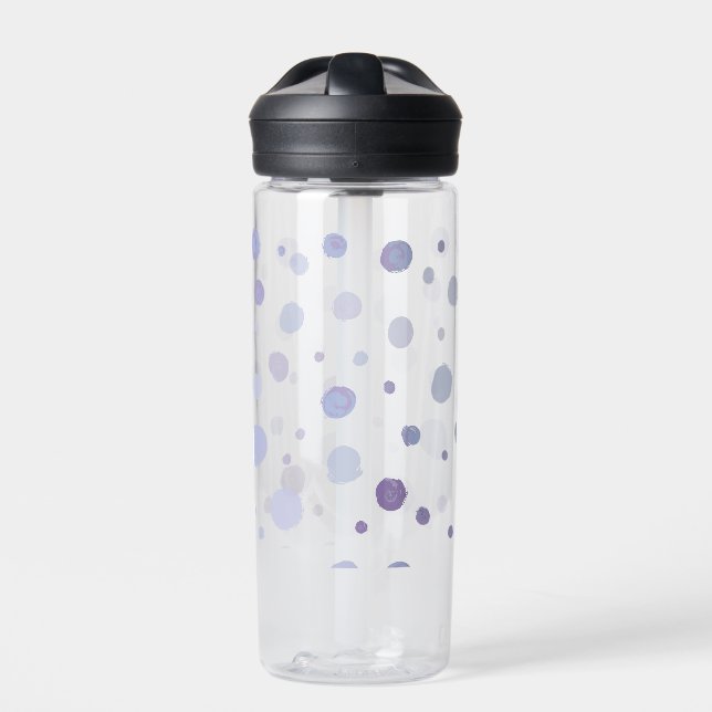 handgemalte Polka Punkte Trinkflasche (Vorderseite)