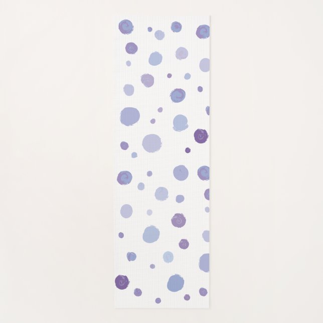 handgemalte Polka Punkte Yogamatte (Vorderseite)