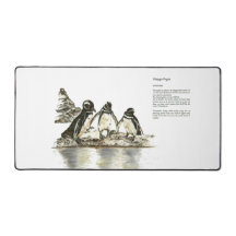 Handgemalte Print gefährdete Pinguin Mouse Pad