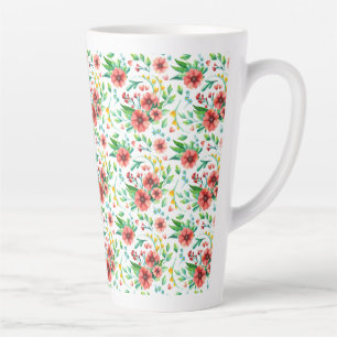 Handgemalte rosa Blume Blumenmuster-23498 Milchtasse