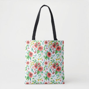 Handgemalte rosa Blume Blumenmuster-23498 Tasche