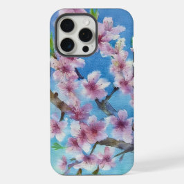 Handgemalte trendige Wasserfarben-Kirschblüten iPhone 15 Pro Max Hülle