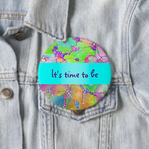 Handgemalte und digital gestrichene Muster Art 41 Button