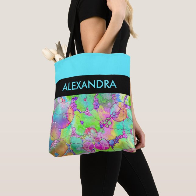 Handgemalte und digital gestrichene Muster Art 41 Tasche (Von Nahem)