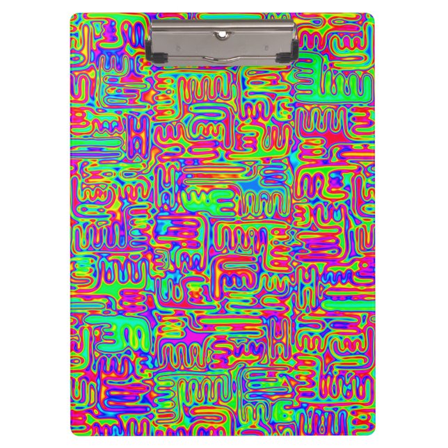 Handgemalte und digital gestrichene Muster Art 42 Klemmbrett (Vorderseite)