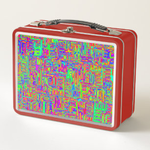 Handgemalte und digital gestrichene Muster Art 42 Metall Brotdose