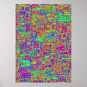 Handgemalte und digital gestrichene Muster Art 42 Poster