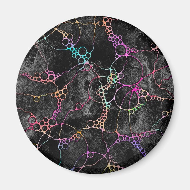 Handgemalte und digital gestrichene Muster Art 44 Magnet (Vorne)