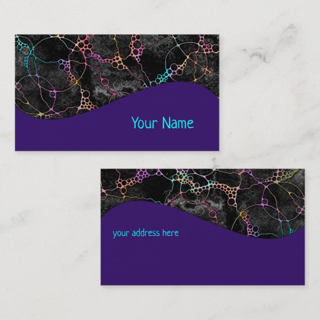 Handgemalte und digital gestrichene Muster Art 44 Visitenkarte (Vorne/Hinten)