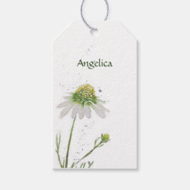 Handgemalte Wasserfarbe Daisy Custom Bible Verse Geschenkanhänger
