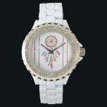 Handgemalte Wasserfarbe Dreamcatcher Beads Feather Armbanduhr<br><div class="desc">Dieser künstlerische und cool bemalte Aquarelltöner,  Perlen und Federn ist perfekt für die trendige und stilvolle Frau. Sein böhmischer und Hipster-Druck ist großartig für viele Geschenke und Anlässe. Genießen Sie diesen bunten und niedlichen Klassiker der amerikanischen Ureinwohner für Ihren nächsten Einkauf!</div>