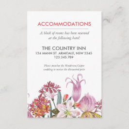Handgemalte Wasserfarbe exotische Blume Hochzeit Begleitkarte